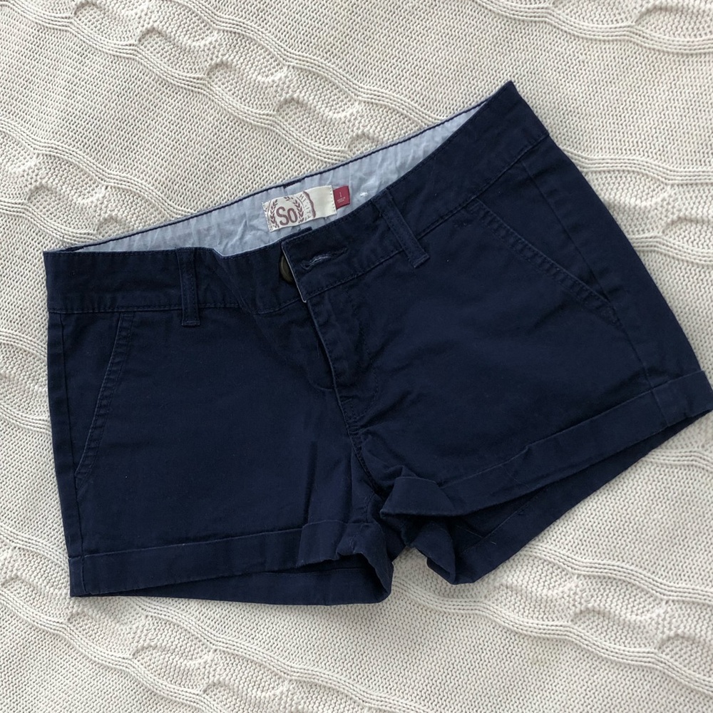 Navy Twill Shorts